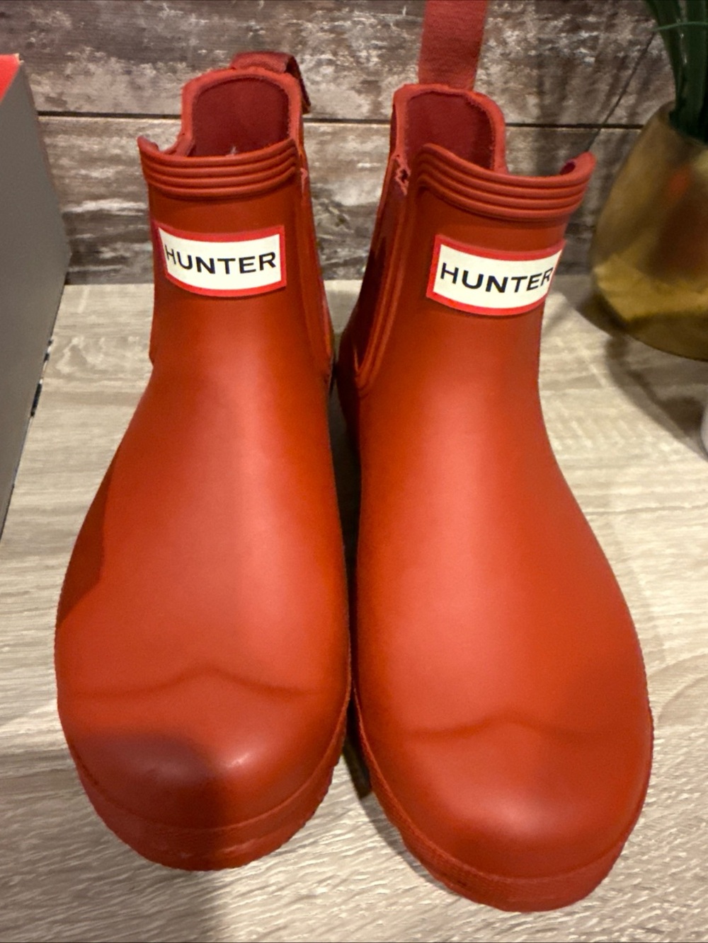 Hunter Red Chelsea Rubber Boots